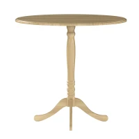 HOMCOM Mesa de comedor redonda para 4 personas Ø 80 cm, mesa de cocina, base de acero, estilo moderno, madera natural(m-1)