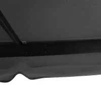 Outsunny Gazebo da giardino esterno 3 x 3 m, tenda con doppio tetto, tende e zanzariera, struttura in alluminio, grigio scuro(m-4)