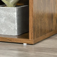 HOMCOM Bibliothèque banc 2 en 1 avec coussins de siège, étagère cube 6 compartiments ouverts, 102 x 30 x 61 cm, brun rustique(m-9)