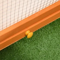 PawHut Konijnenhok konijnenkooi haas kleine dierenhok konijnenstal hout 90 x 45 x 65 cm(m-8)