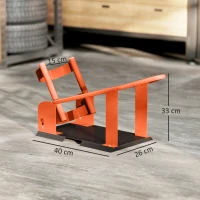 HOMCOM Support de moto pour roues avant 38,1-53,34 cm, 381-533,4 mm, béquille réglable 816,5 kg de capacité Orange(m-3)