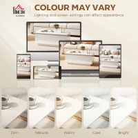 HOMCOM Height-Adjustable Coffee Table, Modern Living Room Table with Hidden Storage and 2 Drawers, High-gloss White(m-4)