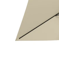 Outsunny Rechteckiger neigbarer Sonnenschirm 2x3 m mit Kurbel, wasserabweisendes Polyester 180 g/m², Creme(m-4)