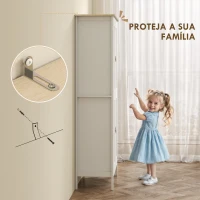 HOMCOM Armário de Cozinha com Luz LED Sensor de Movimento Móvel Auxiliar de Cozinha com Iluminação Regulável em 3 Cores 4 Portas e Prateleiras Ajustáveis 80x40x176,5 cm Branco(m-7)