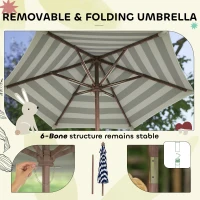 AIYAPLAY Outdoor Wooden Kids Picnic Table & Bench Set with Cushions and Umbrella, for Patio, Garden, Navy Blue(m-5)