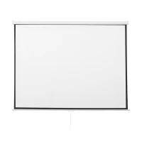 HOMCOM Tela de Projeção Manual 100 Polegadas Ecrã de Projeção Formato 4:3/16:9 para Interior e Exterior Cinema em Casa Escritório Pátio Branco(m-1)