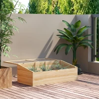 Outsunny Kas hout koude kas koude box kweekkas plantenbak voor balkon(m-10)