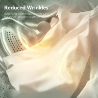 HOMCOM Mini Wasdroger 4 kg met 5 Programma's tot 60℃ 800W/400W Afvoerdroger met omkeerbare Roestvrijstalen Trommel Wit(m-7)