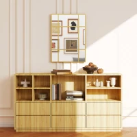 HOMCOM Espelho Retangular de Parede Espelho de Janela 70x50cm com Moldura Metálica Espelho Decorativo para Sala Quarto Dourado(m-8)