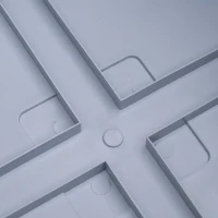 Outsunny Set of Two Rattan-Effect Planters - Grey(m-11)