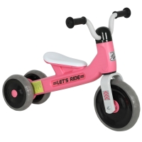 AIYAPLAY Draisienne bébé 1-3 ans jusqu'à 20 kg, vélo enfants sans pédale, 3 roues silencieuses, 69 x 40 x 49 cm, rose