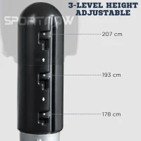 SPORTNOW Stojący Work Bokserski, Regulowany 178-207cm, Sztuczny Partner do Boksu z Bazą HDPE, dla Dzieci i Dorosłych, Trening Domowy(m-5)