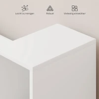 HOMCOM Bookcase with Cushioned Seat, Storage Organizer for Bedroom and Study, White(m-7)