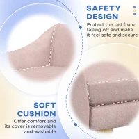 Sofa dla psa i kota, z oparciem, drewniane nogi, poduszki(m-7)