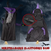 Dekoracja Halloween: Latająca Czarownica, Żywy Rozmiar(m-5)