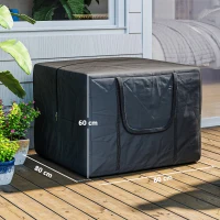 Outsunny 384L Extra Large Moving Bag, UPF30+ and Waterproof 600D Oxford Moving Box with Zippers and Carrying Handles, Heavy Duty Storage Tote for Space Saving Moving Storage Travel Camping, Black(m-3)