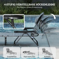 Leżak ogrodowy składany z poduszką i oknem do czytania(m-5)