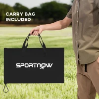 SPORTNOW Spike Ball Set, Mini Beach Games Set with Net, 3 Balls and Ball Pump, Portable with Carrying Bag for Outdoor Team Sports, Yellow(m-7)