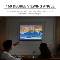 HOMCOM Ekran projektora 203 x 152 cm 100 cali 4:3/ 16:9 manualny ekran do kina domowego(m-5)