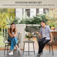 Zestaw mebli ogrodowych z polirattanu dla 2 osób, balkonowy(m-4)