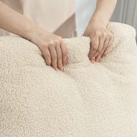 HOMCOM Fotel Relaksacyjny, Fotel Telewizyjny z Funkcją Leżenia i Kołysania, Obrotowy Fotel TV z Podnóżkiem, Szerokie Siedzisko, Wygląd Fleece, Podwójne Wyściełanie, Fotel do Salonu, Sypialni, Beżowy(m-9)