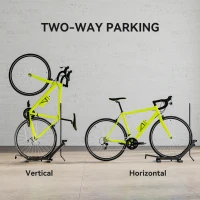 Stojak na rowery SPORTNOW dla rowerów stalowy z możliwością przechowywania opon o szerokości 80 mm, wolnostojący parker podłogowy, wielostanowiskowy stojak, 75 x 41 x 81H cm, Czarny(m-4)