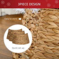 Bieżnik na choinkę Ø 60 cm, naturalny, z wody hyzantu(m-9)