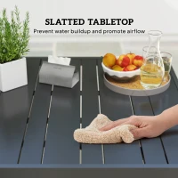 Stół ogrodowy 152x90 cm, stalowy, odporny na warunki atmosferyczne(m-6)