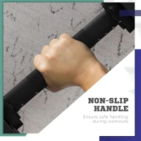 HOMCOM Zestaw hantli 2-w-1, 15 kg, regulowany zestaw hantli z 8 krążkami wagowymi, dbający o podłogę, do treningu siłowego, fitness, podnoszenia ciężarów, Czarny(m-6)