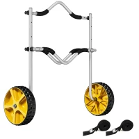 SPORTNOW Kayak Cart Dolly, Kayak Wheels with Adjustable Height and Width, Aluminium Frame, for Kayaks, Canoes, Paddleboards(m-11)