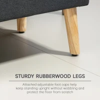 Ławka z pojemnikiem, skandynawski styl, ciemnoszara, poliester(m-5)