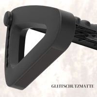 HOMCOM Foot Rest Under Desk, 6 Height Adjustable Footrest with Massage Texture and Rollers, Non-Slip Office Footstool for Under Desk, Black(m-7)