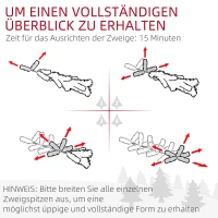 Sztuczna choinka 210 cm, 180 LED, składana, zielono-biała(m-8)