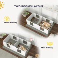 Wybieg dla psów z przezroczystymi panelami, 164 x 80 cm(m-6)