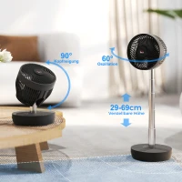 Wentylator stojący USB, akumulatorowy, z pilotem, cichy(m-4)