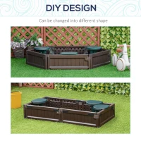 Piaskownica DIY z 3 miejscami, z pokrywą ochronną(m-5)