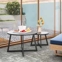 Stolik boczny 2 szt. okrągły, składany, na balkon, wodoodporny(m-9)