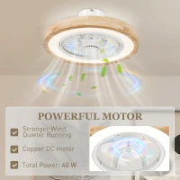 Wentylator sufitowy z lampą, pilot, 6 prędkości, naturalny(m-6)