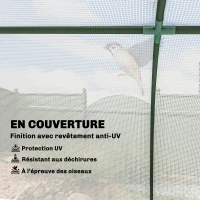 Outsunny Serre de jardin mini serre serre à tomates 2 x 1 x 0,8 m porte zippée bâche PE acier blanc(m-4)