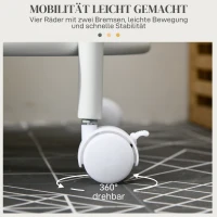 HOMCOM Kosz na Pranie 100L z Kółkami, Stelaż Stalowy, Pojemnik na Pranie z Wyjmowanym Workiem na Bieliznę do Łazienki, Kremowy(m-5)