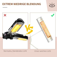 Outsunny Promiennik ciepła podczerwieni z trzema głowicami grzewczymi o mocy 1000 W Każda Grzejnik elektryczny z pilotem do ogrzewania pod parasolem, w namiocie Alu 87 x 75 x 22 cm(m-5)