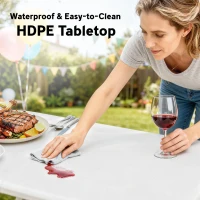 Zestaw piknikowy 3-częściowy, stół i 2 ławki, składany(m-6)