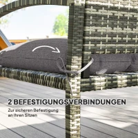 Poduszka na ławkę 105x46x12,5 cm, związy, komfortowa(m-6)