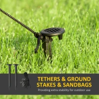 Nadmuchiwany Mikołaj Outsunny 184cm z oświetleniem LED, Wodoodporna Dekoracja Świąteczna Santa Claus do Wnętrza i Ogrodu, IP44(m-7)