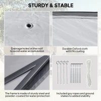 Pawilon 3,3x3,3m, wodoodporny, stabilny, zimowy, szary(m-7)