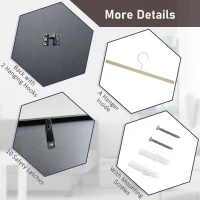 HOMCOM Rama na koszulki, aluminium, 60x80 cm, z ochroną UV, Czarna(m-6)