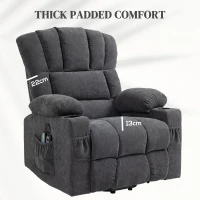 Fotel relaksacyjny z funkcją podnoszenia, masaż i ogrzewanie(m-7)