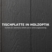 Stół ogrodowy składany dla 6 osób, szary, drewnopodobny(m-5)