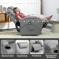 Fotel elektryczny z funkcją relaksu i podnoszenia, szary(m-6)