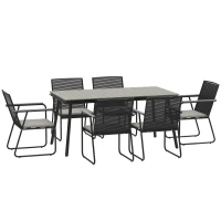 Zestaw mebli ogrodowych 7-częściowy, stół dla 6 osób(m-1)